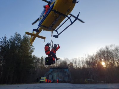 VÝCVIK POSÁDEK LZS JČK PRO ZÁSAHY V NEPŘÍSTUPNÉM TERÉNU